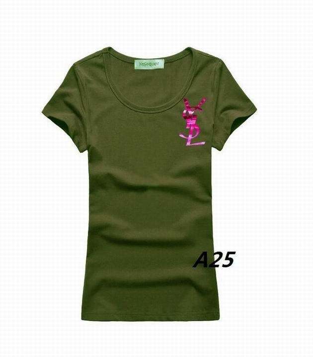 YSL short round collar T woman S-XL-088